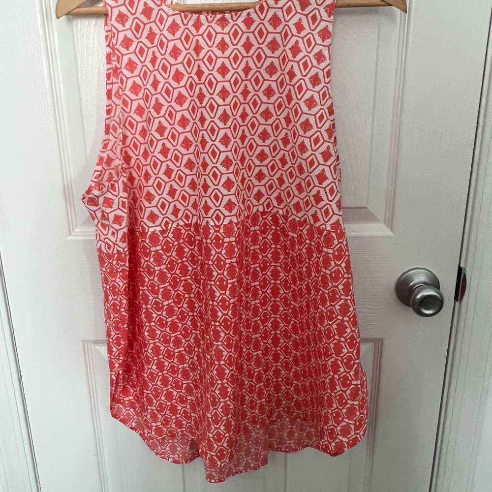 Orange and White Summer Top